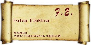 Fulea Elektra névjegykártya